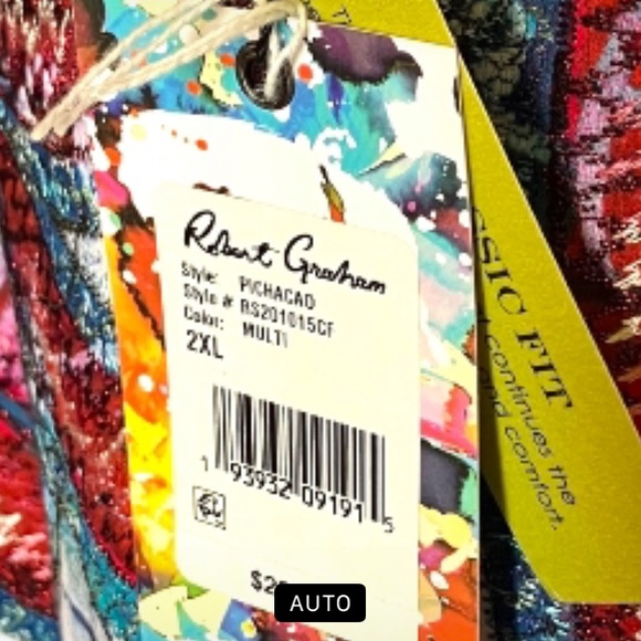 ROBERT GRAHAM Pichacao Graffiti Print Part Embroidered Sports Shirt LS 2x - Picture 6 of 16